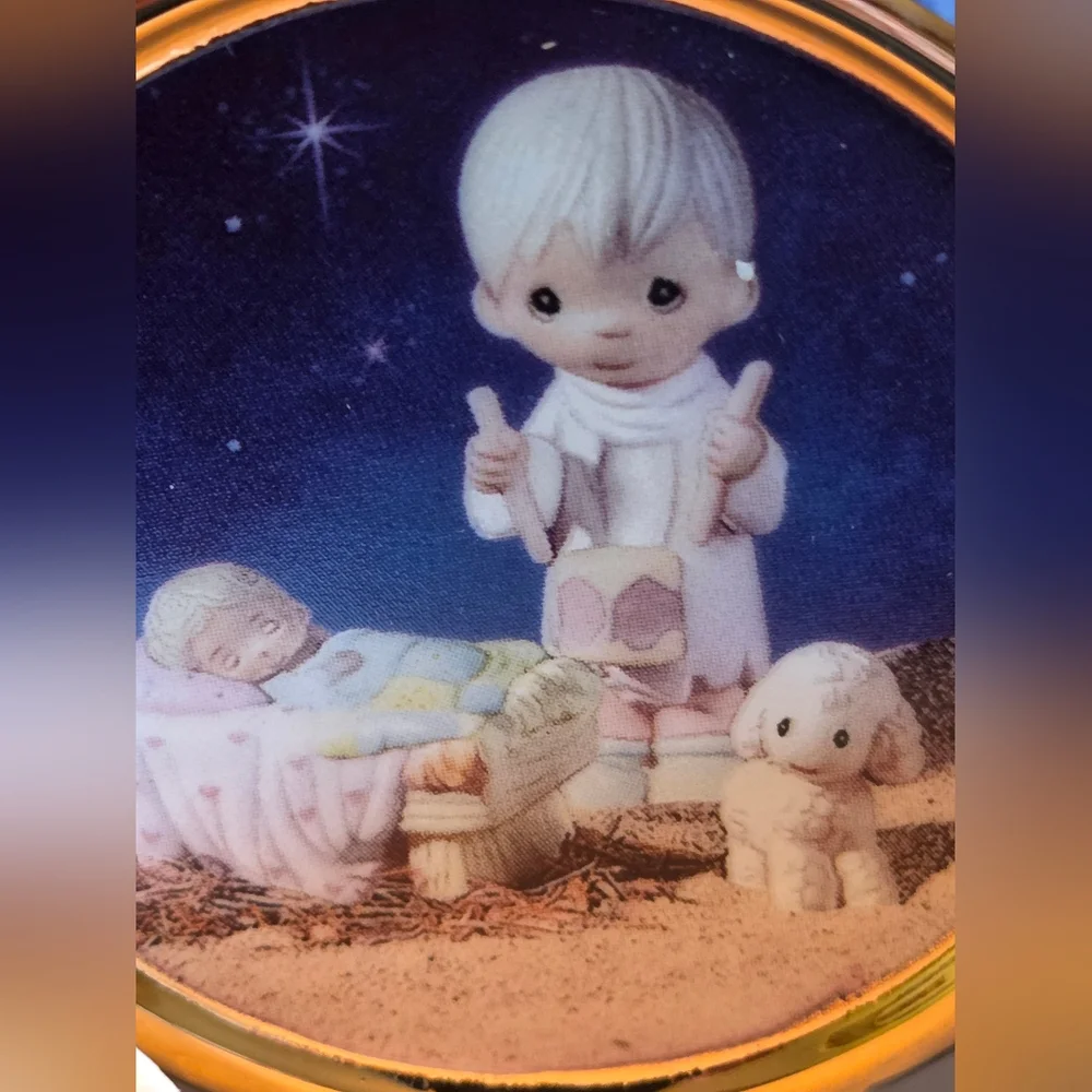 Precious Moments A Savior Is Born Christmas Ornament Set of 2 Bradford Exchange